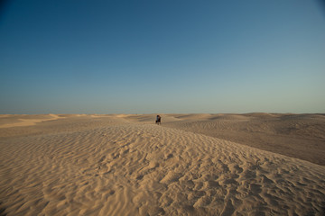 Obraz na płótnie Canvas Landscape of Sahara desert in Tunisia