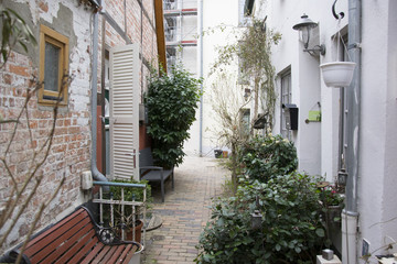 Fototapeta premium Detailed shots in the city of Luebeck on the Baltic Sea