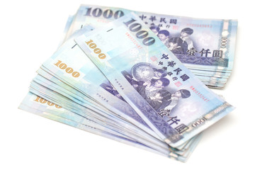 Obraz na płótnie Canvas Cash, Taiwan currency,NTD, money, Taiwan Coin, Taiwan money