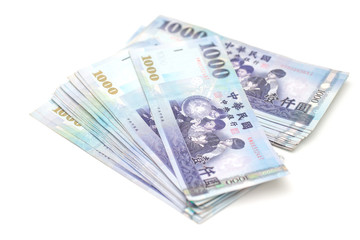 Obraz na płótnie Canvas Cash, Taiwan currency,NTD, money, Taiwan Coin, Taiwan money
