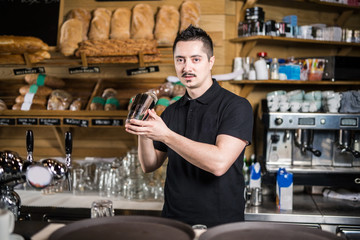 Male barista photo