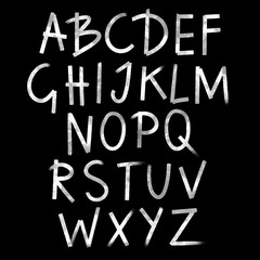 Hand drawn watercolor alphabet, font, letters