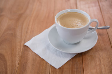 Coffee served with tissue paper