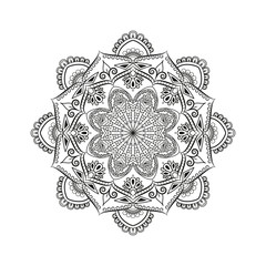 Flower Mandala. Oriental pattern, vector illustration. Islam, Arabic, Indian, moroccan,spain, turkish, pakistan, chinese, mystic, ottoman motifs.