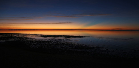 Fototapeta na wymiar The stunning sunrise on the East Cape of Everglades National Park, Florida..