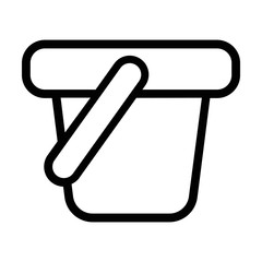 Construction bucket line icon