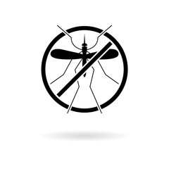 No Mosquito sign icon