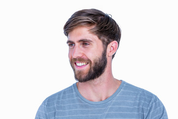 Obraz premium Happy handsome man looking away 