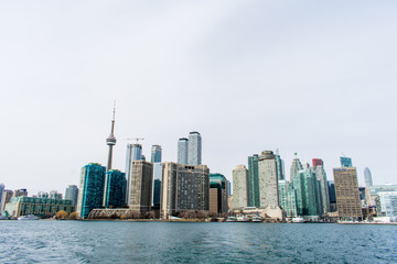 Obraz na płótnie Canvas Toronto city skyline, on a winters day