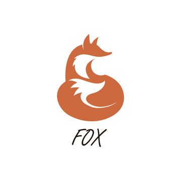 orange setting fox icon on a white background