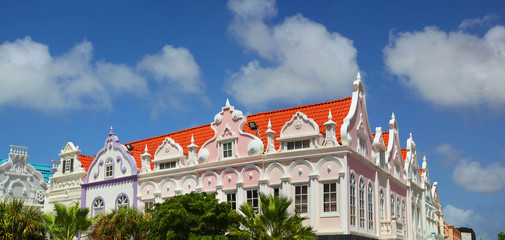 Colorful Caribbean Buildings Oranjestad Aruba