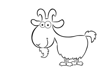 Obraz na płótnie Canvas cartoon goat