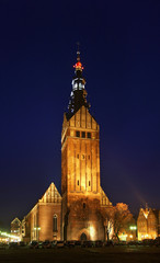 Obraz premium Cathedral of St. Nicholas in Elblag. Warmian-Masurian voivodeship. Poland