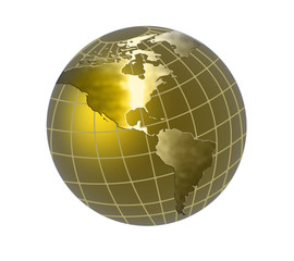 Gold Globe Illustration