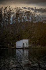 House on the edge of the lake