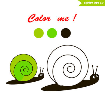 snail coloring book