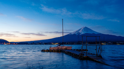 Fuji Mountain View From Boat Pier