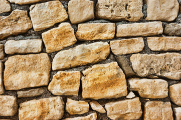 stone wall of large stones