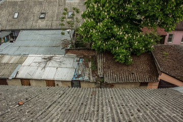 backstreet common  poor buildings in ghetto district