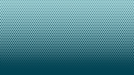 Halftone gradient dots background vector illustration. Blue dark dotted, blue light halftone texture. Pop Art blue halftone, comics pattern. Background of Art. AI10