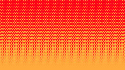 Halftone gradient pattern vertical vector illustration. Red yellow dots halftone texture. Pop Art orange red halftone Background. Background of Art. AI10