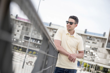 Young Man Father Posing Happy