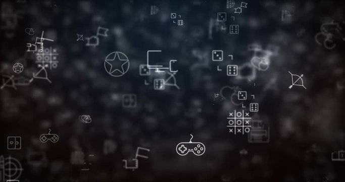 Loop moved video game icons background