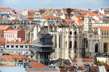 lisbon historic center with elevator