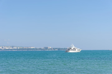 View on the Gelendzhik bay from embankment.