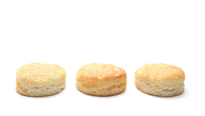 Fototapeta na wymiar Classic White Biscuits on a White Background