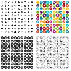 100 partnership startup icons set vector in 4 variant for any web design isolated on white