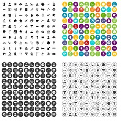 100 phobias icons set vector in 4 variant for any web design isolated on white