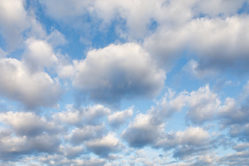 Fototapeta na wymiar clouds on blue sky at sunny day