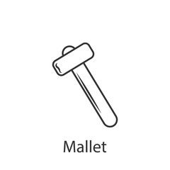 The sledgehammer icon icon. Simple element illustration. The sledgehammer icon symbol design from Construction collection set. Can be used in web and mobile