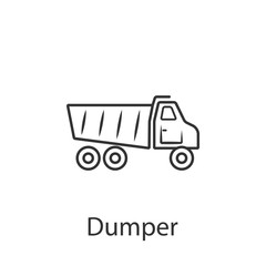 Dump truck tipper icon. Simple element illustration. Dump truck tipper symbol design from Construction collection set. Can be used in web and mobile