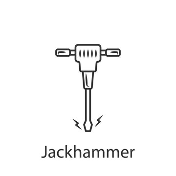 Jackhammer icon. Simple element illustration. Jackhammer symbol design from Construction collection set. Can be used in web and mobile