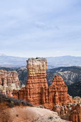 Caractéristiques géologiques texturées au paysage de Bryce Canyon