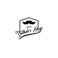 Happy fathers day. Mustache. Greeting card. Dad gift. Vector.