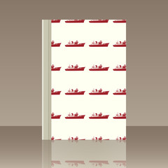 Sea transport and Book. Realistic image of the object