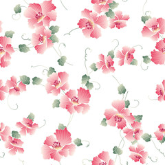 日本的な花の柄,