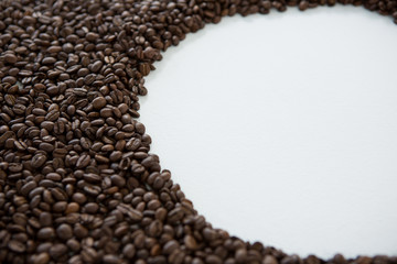 Coffee beans forming shape