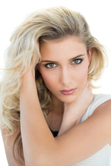 Naklejka premium Sexy blonde model looking at camera