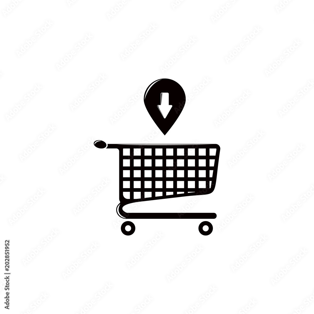 Poster bogie loading illustration. element of shop and shopping for mobile concept and web apps. detailed b