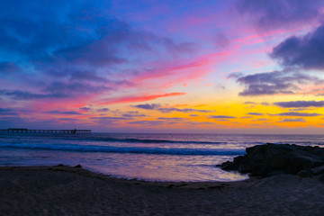 Obraz premium Pastel Sunset On The Beach