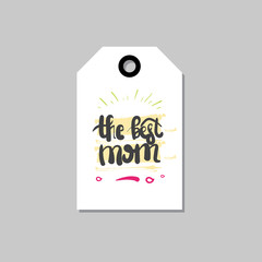 Happy Mothers Day Card Or Shopping Sign For Spring Mom Holiday With Hand Drawn Lettering Vector Illustration