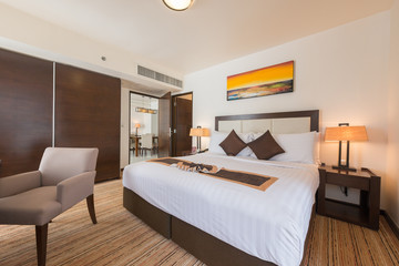 Interior of modern bedroom