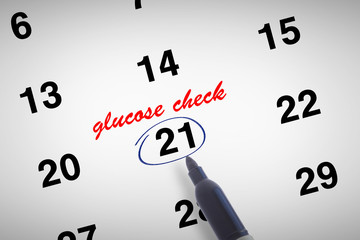 Black marker against glucose check