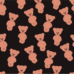 Obraz premium seamless teddy bear pattern.vector illustration