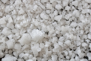 Close up white salt texture background