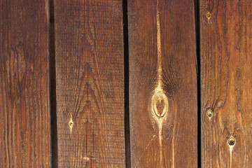 Brown horizontal boards, wood texture, background, close-up